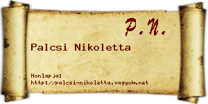 Palcsi Nikoletta névjegykártya